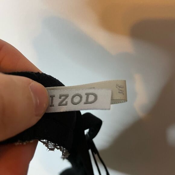 NEW Izod Bra 38C Black Padded Lined Underwire Solid Intimates Underwear Lace - Picture 5 of 6